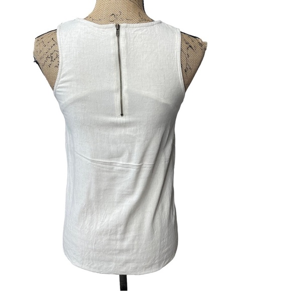 Anthropologie Sunday In Brooklyn Womens Tank Top Size XS Cream Crochet Front - Picture 4 of 9